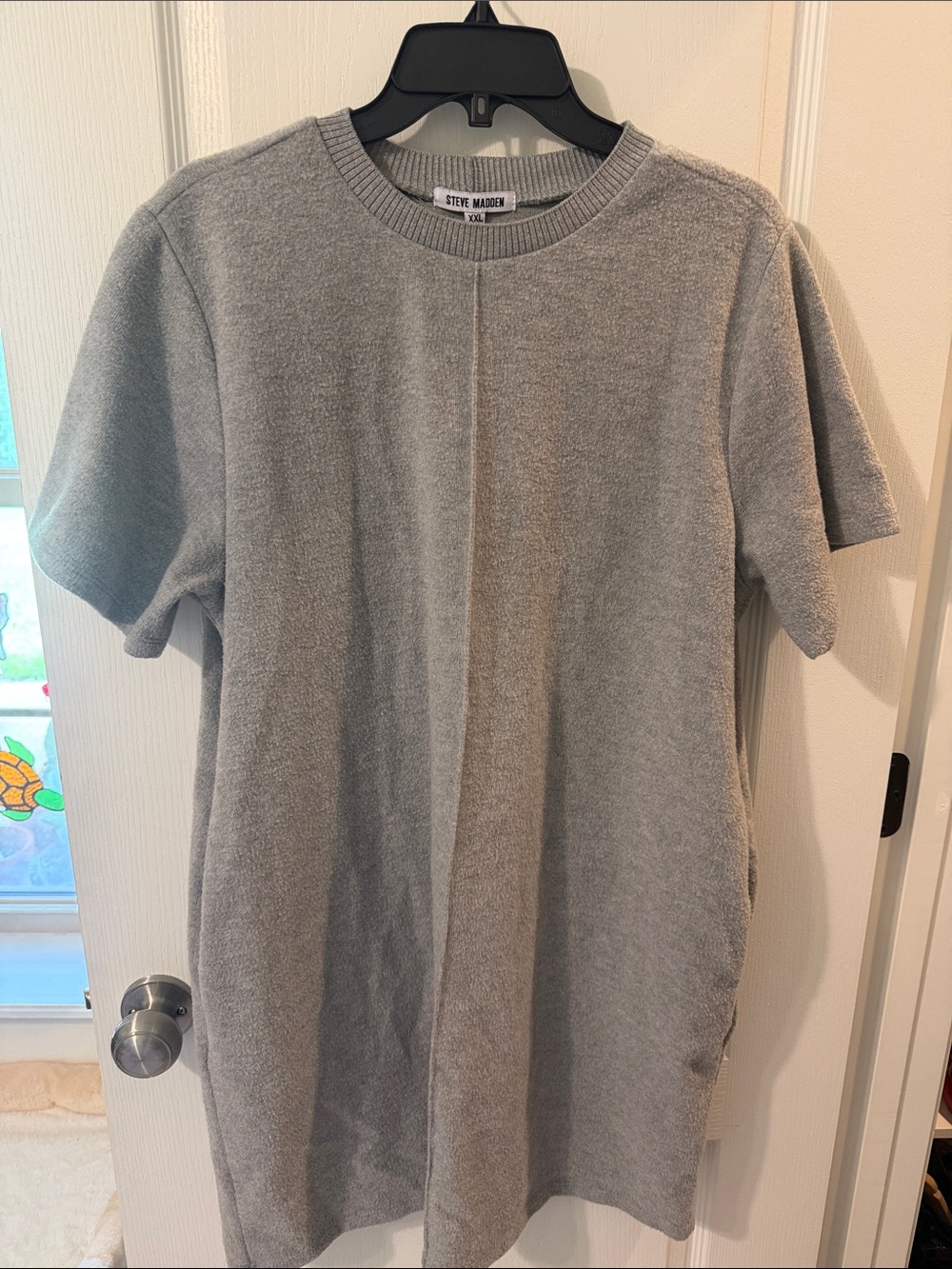 Steve Madden Gray Terry Cloth Mini Dress